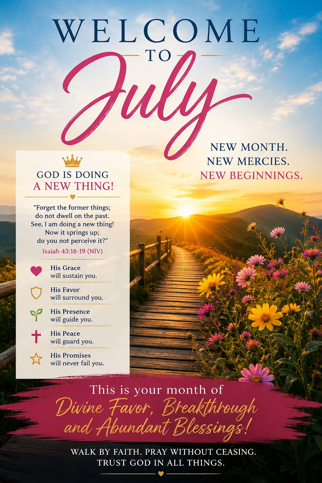 July Devotional: A Month of Divine Advancement and New Beginnings